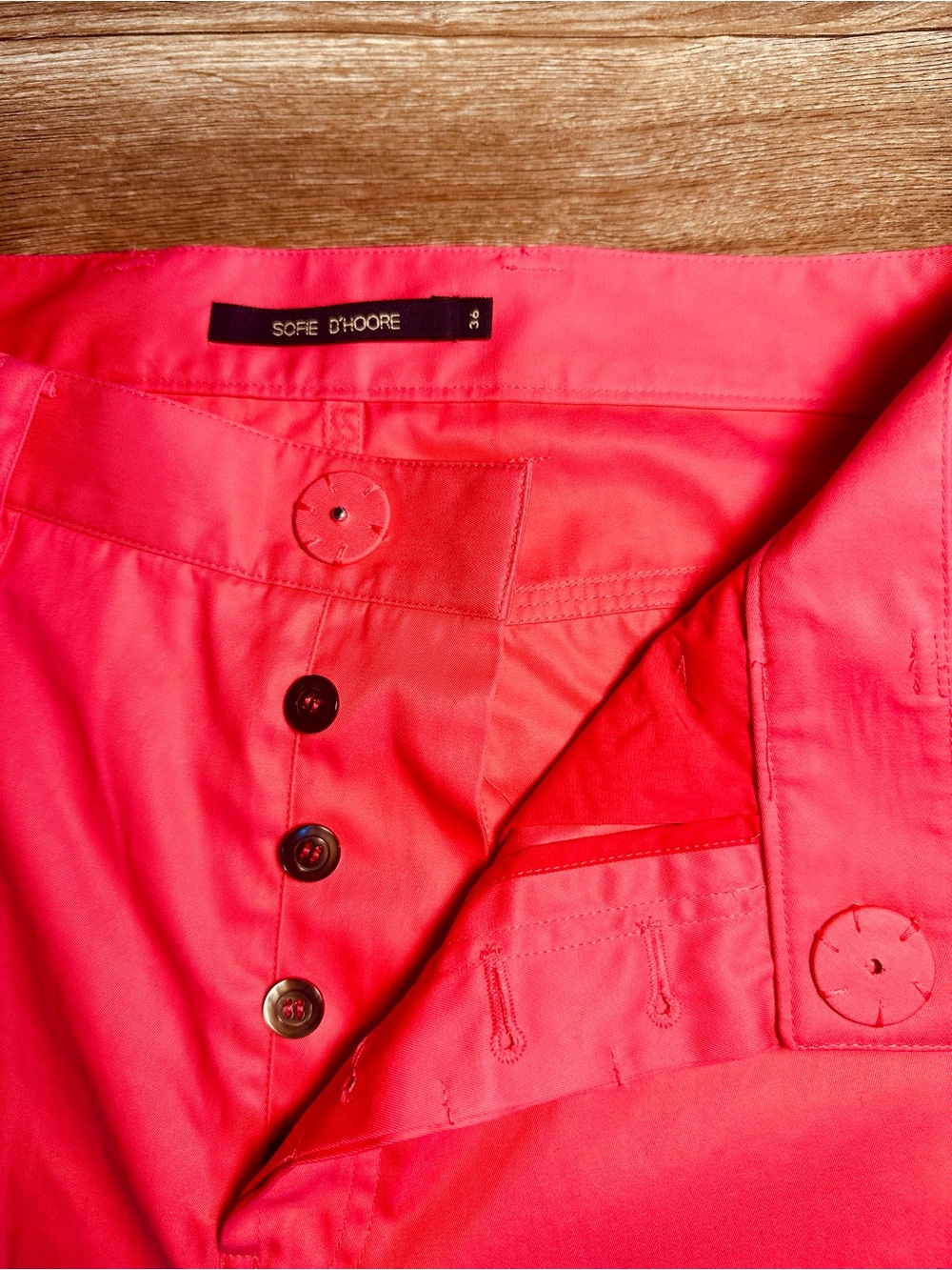 Sofie D’Hoore Bright Pink Cotton Trousers Pants Sz 36 (US 6/4) Authentic Luxury